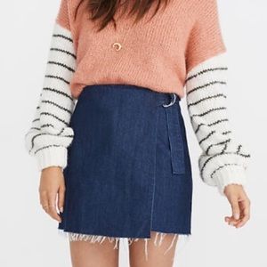 Madewell Denim Wrap Belt Mini Skirt